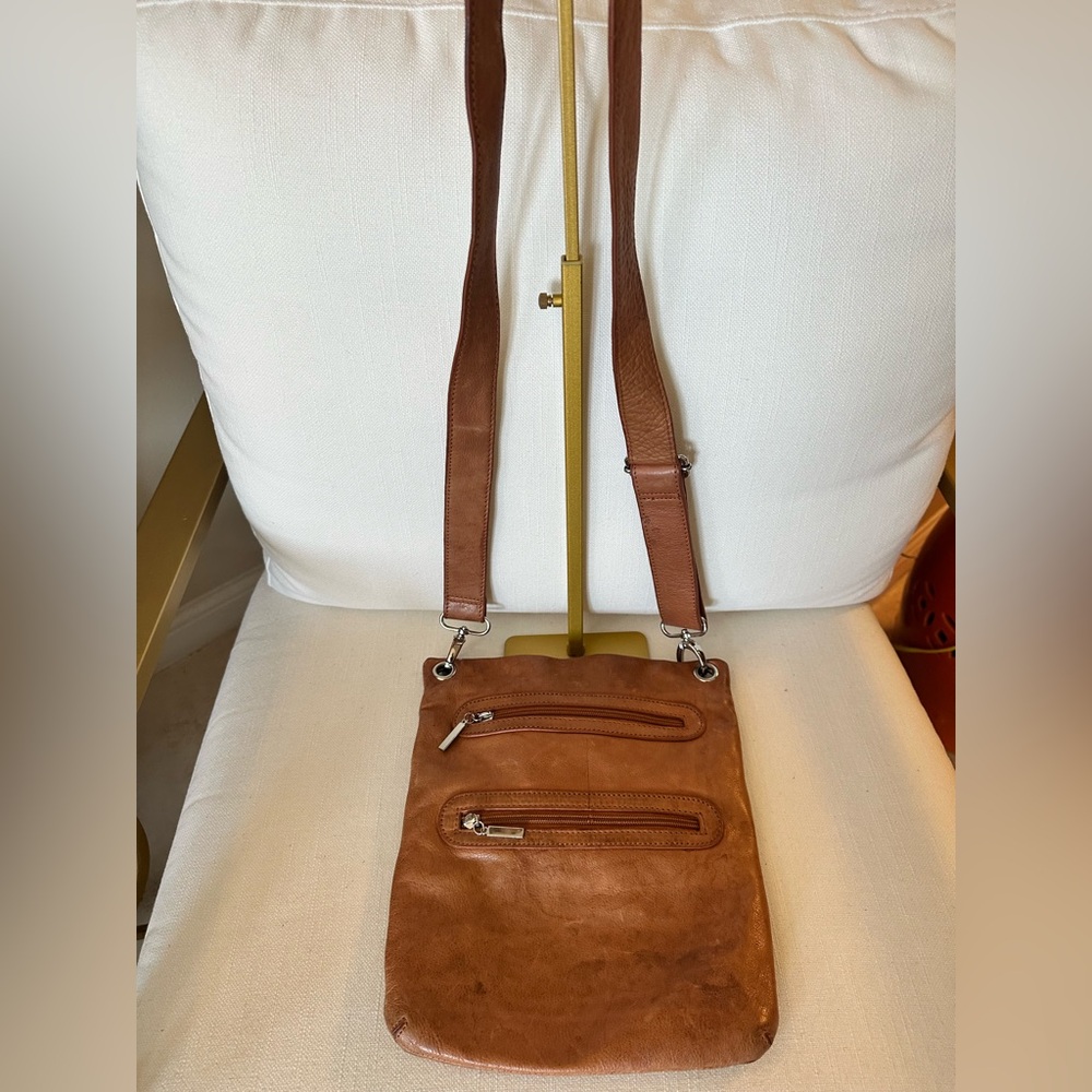 Margot Leather Tan Crossbody Leather Purse